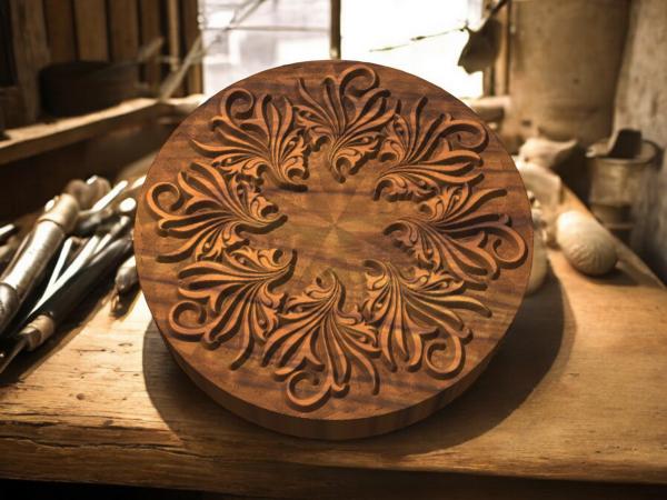 Mandalastempel aus Hartholz